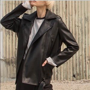 Brand-new oversized leather jacket